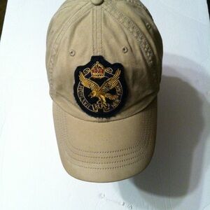 POLO RALPH LAUREN MEN'S KHAKI 100%COTTON BASEBALL CAP HAT ONE SIZE